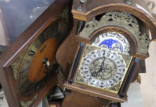 Assorted clocks, movements and scales